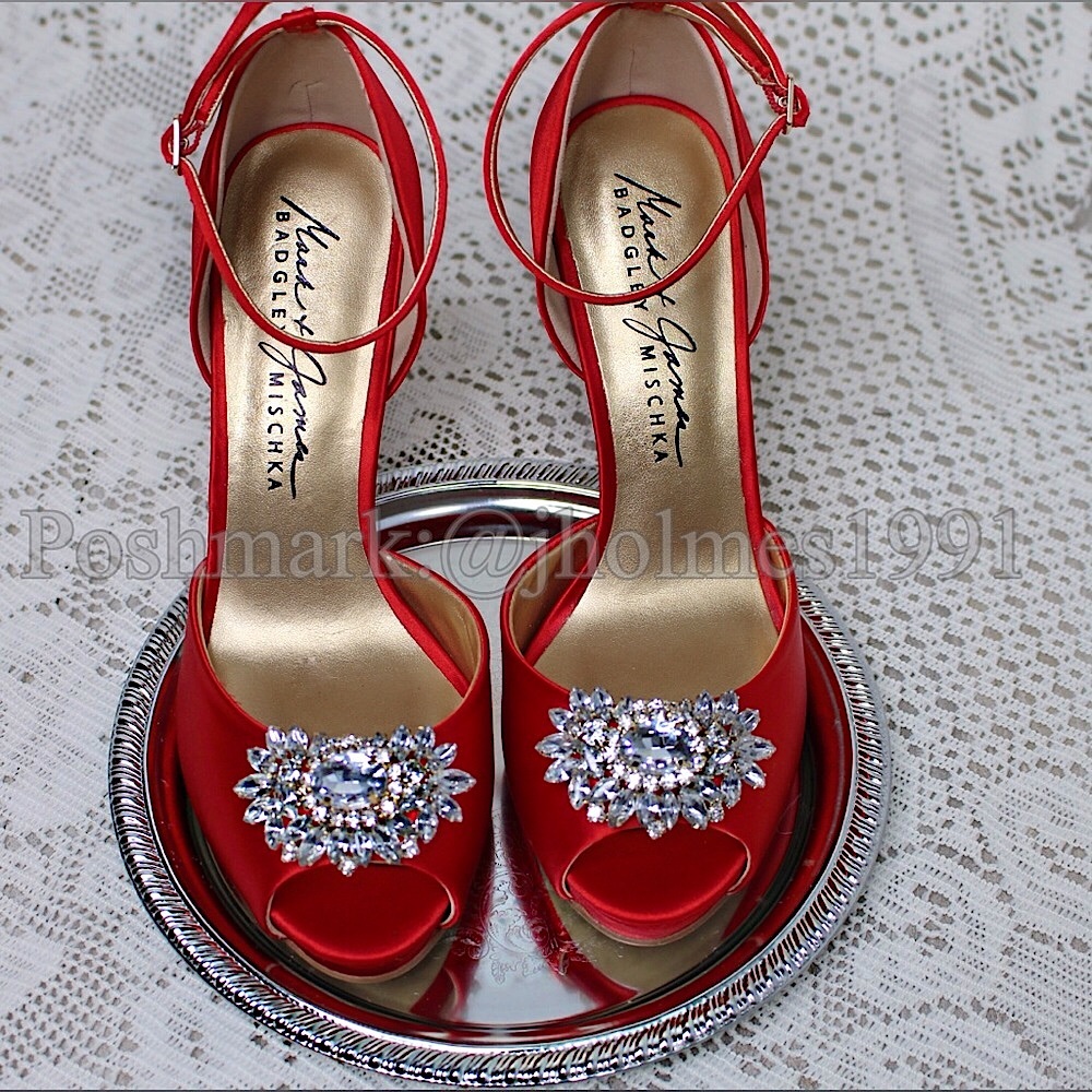 BADGLEY MISCHKA Rhinestone Heels | NWOB 🎁